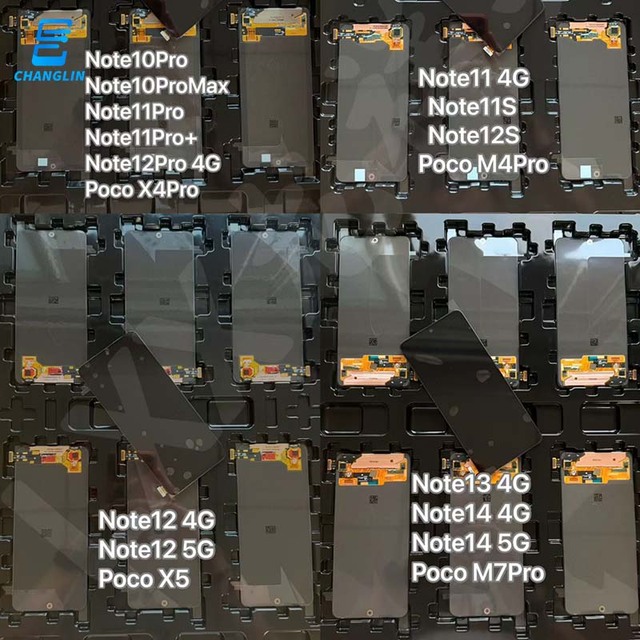 Mobile Phone LCDs for Xiaomi Redmi Note 10 11 11s 12 12s 13 14 Poco M4 M7 X4 Touch Screen Lcd Full HD Display Digitizer OEM TFT