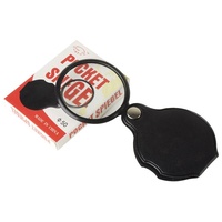 Loupe de lecture portable pour personnes âgées, mini, pliable, avec étui en cuir, classe I, avec poignée, 5x 50/60 mm