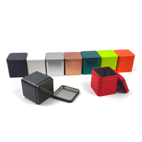 Boîtes à thé carrées imprimées en gros, pots de rangement métalliques pour matcha, café, bonbons, épices, biscuits, emballage cadeau