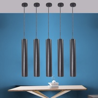 Luminaire suspendu en aluminium pour cuisine moderne, îlot de salle à manger, lustre, long tube cylindrique