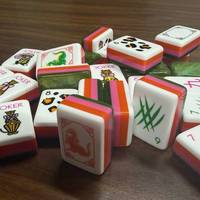 Juego de Mahjong Americano Miniatura, Estándar Oficial, 160 Fichas Acrílicas de 1.26 Pulgadas, Ligero, Fácil de Transportar
