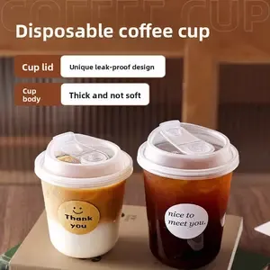 Vasos de plástico PET transparentes de diseño personalizado con tapas de bebidas para fiestas directas del proveedor del fabricante - Product Image 2