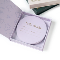 Impression personnalisée de cartes de remerciement Cartes d'étape de haute qualité pour bébé pour la douche nuptiale de mariage avec boîte