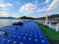 Ponton flottant modulaire en plastique populaire à prix d'usine pour jet ski avec cubes à roulettes