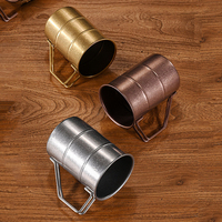 Mug rétro en acier inoxydable 304 personnalisable pour café et bière, écologique, pour camping en extérieur, design classique, en stock pour les entreprises