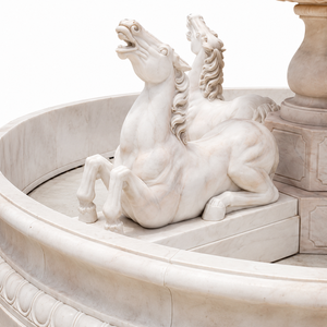 Fuente de Jardín Exterior Rosa Nublada con Figuras Clásicas y Fuente de Agua para Plaza - Product Image 4