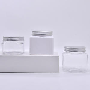 Nuevo Modelo de Botella de <span class=keywords><strong>Spray</strong></span> Cuadrada de Boca Ancha de Plástico PET de 150/250 ml con Tapa de Aluminio para Crema Facial y Limpiador Facial, Color Personalizado - Product Image 1