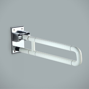 Barra de apoyo plegable para inodoro LAW Fs012 Fs015 de nylon antideslizante para baño, uso para personas mayores - Product Image 1