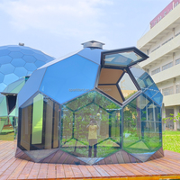 Restaurant en plein air avec véranda, tente en forme d'igloo en verre de 4 m pour serre