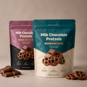 Bolsas personalizadas impresas con rotograbado, a prueba de humedad, con cierre de cremallera para envasado de chocolate - Product Image 1