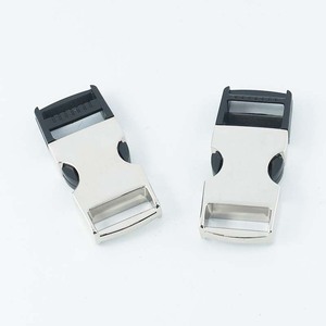 Side Release Buckle 17mm Zinc Alloy Silver Wear-Resistant For Bags Belts Backpacks Adjustable <b>Webbing</b> Hardware - Product Image 1