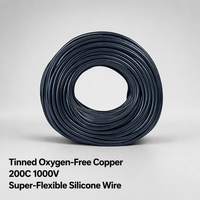 Fil isolé en silicone haute intensité 4AWG 25mm² 1000V ignifuge en cuivre pur pour mise à la terre, véhicules électriques, audio automobile et applications industrielles (calibre 4)