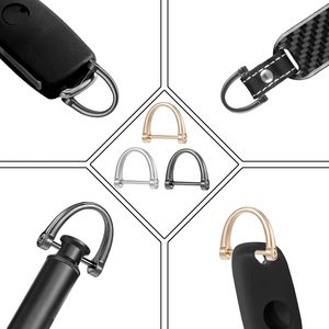 Anillas en D doradas PCS para bolsos, anillas en D tipo herradura, grilletes atornillables, cierres metálicos para bolsos, llaveros atornillables, anillas en U para bolsos DIY - Product Image 4