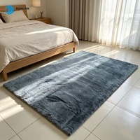 Tapis en fausse fourrure de lapin pour la décoration de chambre à coucher, tapis moelleux pour le sol, tapis shaggy en fausse fourrure de lapin pour le salon