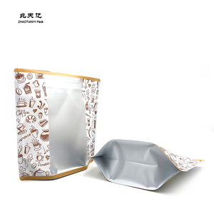 Custom Bag Plastic Bags For Packaging Custom Printed 100g 200g 500g Waterproof Aluminum Foil Coffee Bag Reusable Plastic Bag Ziplock For Packing Coffee Bean