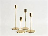Porte-bougie conique en métal doré |   Ensemble individuel ou personnalisé |   Plusieurs hauteurs |   Décoration de mariage et de la maison