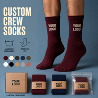 Chaussettes en coton pour hommes, design sportif, marque Crew, vente en gros, nouveau fabricant de tricotage East, chaussettes personnalisées sur mesure