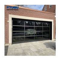 Puerta de Garaje Automática de Vidrio Esmerilado para Villa, Puertas de Garaje Automáticas