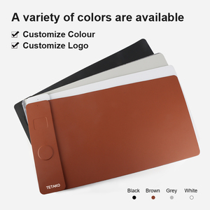 Bề Mặt Mịn Tùy Chỉnh Máy Tính Xách Tay Nhanh Chóng Sạc Không Dây Chuột Pad Da Không Dây Sạc Bàn Mat - Product Image 6