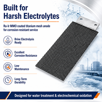 Anode en maille de titane revêtue de MMO Ru-Ir, électrode DSA pour l'électrolyse de la saumure, traitement de l'eau, oxydation électrochimique, sur mesure