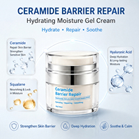 Crème gel réparatrice de barrière cutanée à la céramide, hydratante, apaisante, à l'acide salicylique, pour peaux sensibles, hydratant pour le visage, certifié GMP, 30 ml