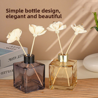 Bestseller - Bouteille d'aromathérapie carrée de 200 ml, diffuseur d'huiles essentielles coloré, verre sodocalcique transparent, soufflage entièrement automatique