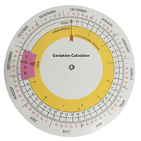 EM Calculatrice de grossesse ronde médicale personnalisée Date d'échéance Roue de grossesse Disque de recherche de dates Règles en plastique