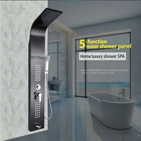 Système de douche cascade avec panneau de douche, panneau de douche de salle de bain en acier inoxydable