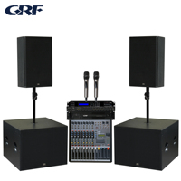 Système audio professionnel de pointe avec enceintes et subwoofer en bois pour événements extérieurs et fêtes (500 personnes) CPDF15+CPD