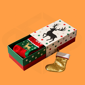 免费样品定制印刷硬质纸板圣诞礼品盒哑光饰面包装衣服内衣袜子护肤品 - Product Image 4