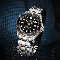 Montres de plongée automatiques mécaniques de luxe pour hommes, montre-bracelet pour hommes, 10 BAR étanche, luminescence forte, analogique, saphir