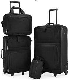 Commercio all'ingrosso Online a buon mercato bagaglio in tessuto morbido 4 pz Set cena peso leggero portare su valigia <span class=keywords><strong>da</strong></span> <span class=keywords><strong>viaggio</strong></span> Koffer Valise <span class=keywords><strong>Kit</strong></span> De Voyage - Product Image 5