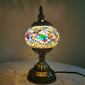 Sensmuel vendita all'ingrosso e diretta di colorato chiesa mosaico di vetro e mosaico turco a buon mercato LED lampade da tavolo - Product Image 5