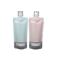 Articles de toilette de voyage pour les mains maquillage cosmétique liquide emballage en plastique mat sacs de poche transparents avec bec verseur