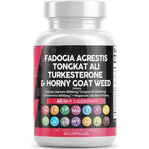 Private Label Tongkat Ali Turkesterone Fadogia Agrestis Supplement Powerful Extract Capsules to Booster Muscle Growth