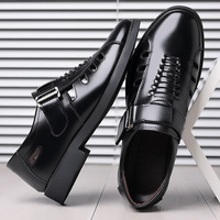 Nouvelles sandales d'été 2026 en cuir pour hommes, grande taille, ajourées et respirantes, style business, chaussures habillées perforées pour hommes