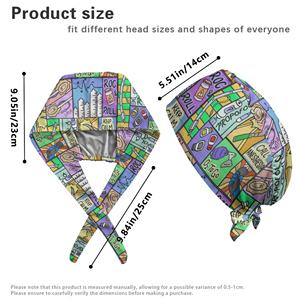 Gorro de operación Gorros Enfermera Sudor Absorbente Envoltura de cabeza Quirúrgico Anti Sucio Algodón Sala DE OPERACIONES Impresión Sombrero suave Regalo - Product Image 4