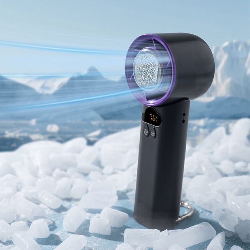 Smart Digital Display Fan Safe Bladeless Fan USB Rechargeable Fan For Office Desks And Summer Travel Cooling Uses