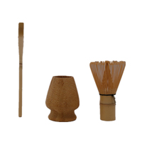 Ensemble fouet à matcha en bambou personnalisé avec logo OEM, Chasen avec support et cuillère, coffret cadeau pour cérémonie du thé japonaise