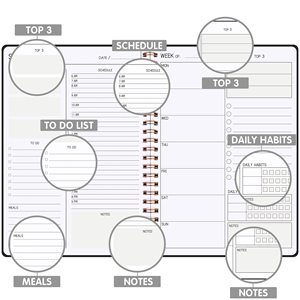 <b>2023</b> Undated Weekly Spiral PVC Notebook Goal <b>Planner</b> for Gift Planning - Product Image 3