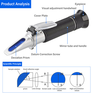 Portable Auto Brix 0 ~ 32% <span class=keywords><strong>Alcool</strong></span> et 0 ~ 26% Réfractomètre de compteur de sucre de vin de jus de fruits pour les tests de vin de fruits - Product Image 4