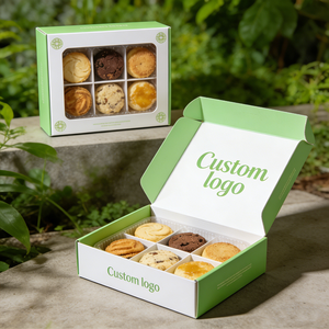 Boîte-cadeau de luxe pour biscuits, boîtes rectangulaires jaunes longues, emballage de boulangerie, vitrine, emballage cadeau pour desserts - Product Image 4