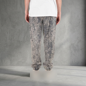 Pantalones Jogger Casuales de Algodón Ligero para Hombre, Corte Recto, Cintura Media, Lavado Ácido, Oversize, Felpa Francesa, Efecto Desgastado, Estampado Vintage - Product Image 4