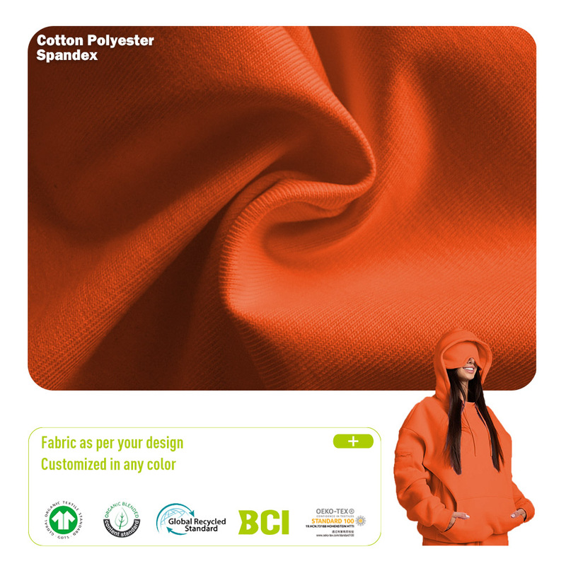 Cotton Polyester Elastic Cotton Rib Fabric
