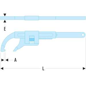 FACOM - 115A.50 Monkey wrench - EAN 3148511336014 WRENCHES HOOK AND <b>PIN</b> <b>SPANNER</b> WRENCHES - Product Image 2