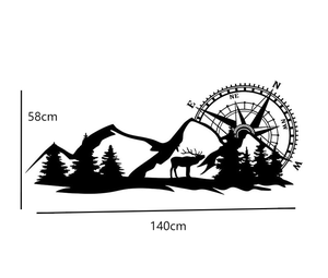 Autocollants de corps de navigation boussole de montagne Autocollant de corps décoratif modifié de montagne - Product Image 6