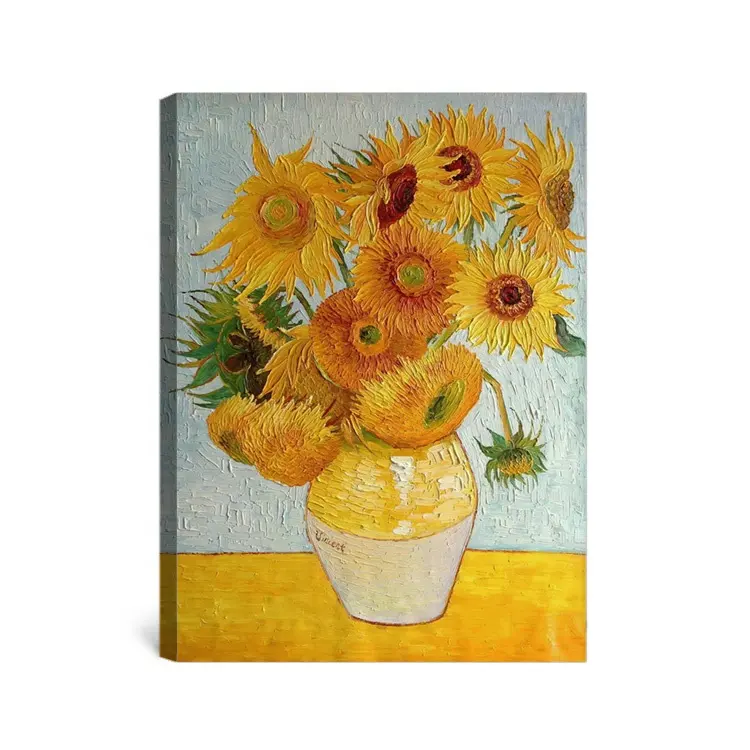 Vase with Fifteen Sunflowers Van Gogh reproduction wall art decor oil painting on canvas