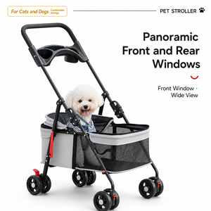 Poussette <span class=keywords><strong>pour</strong></span> animaux de compagnie réglable, imperméable et lavable, légère et portable, <span class=keywords><strong>pour</strong></span> chats et petits chiens, utilisation en extérieur, exportation transfrontalière - Product Image 1