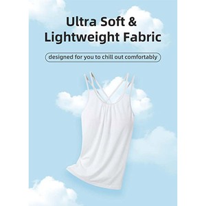 High Quality Women's Tank <b>Tops</b> with Built in Bras <b>Flowy</b> Loose Fit Summer Yoga Workout Exercise <b>Tops</b> Wholesale OEM - Product Image 3