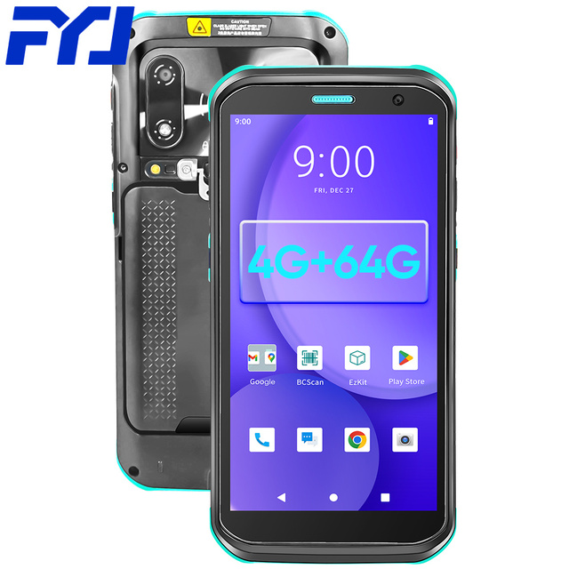 FYJ F9825 Android 13 5.5'' 4G+64G IP68 Mobile PDA Barcode Scanner 8-Core 2.2Ghz Inventory Management System Rugged Handheld PDA